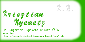 krisztian nyemetz business card